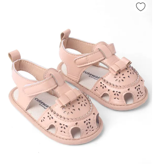 Cute Walk by Babyhug Velcro Closure Solid Booties - Brown EU 17 9.7 cm